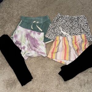 Toddler Girls Bottoms 6 Item Bundle - Size 4/4T Shorts, Skort & Leggings